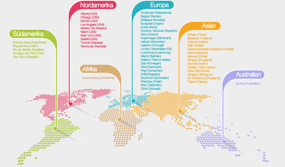 internex Serverstandorte Global