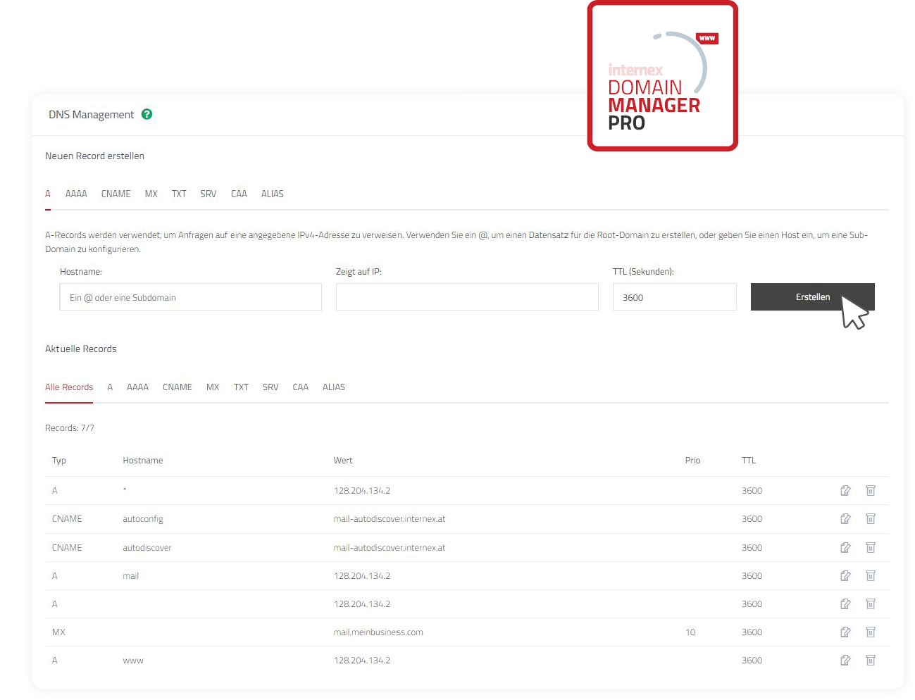 Domain Manager DNS Feature